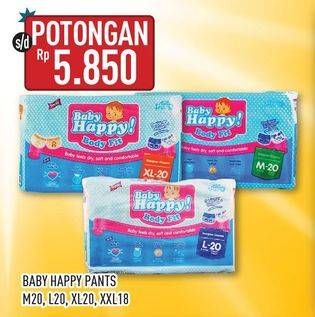 Promo Harga Baby Happy Body Fit Pants M20, L20, XL20, XXL18  - Hypermart