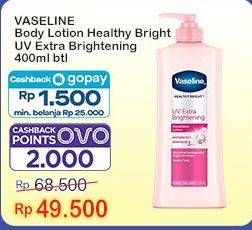 Promo Harga Vaseline Body Lotion UV Extra Brightening 400 ml - Indomaret