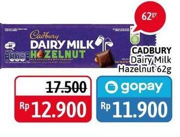 Promo Harga CADBURY Dairy Milk Hazelnut 62 gr - Alfamidi