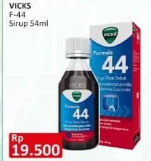 Promo Harga Vicks Formula 44 Obat Batuk Dewasa 54 ml - Alfamart