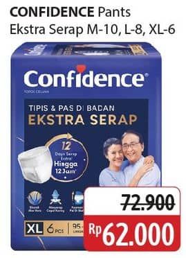 Confidence Adult Pants Tipis & Pas Di Badan 6 pcs Diskon 14%, Harga Promo Rp62.000, Harga Normal Rp72.900