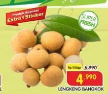 Promo Harga Lengkeng Bangkok per 100 gr - Superindo