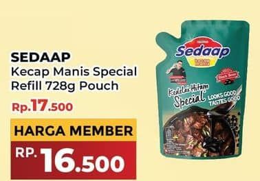 Promo Harga Sedaap Kecap Manis Kedelai Hitam Special 550 ml - Yogya