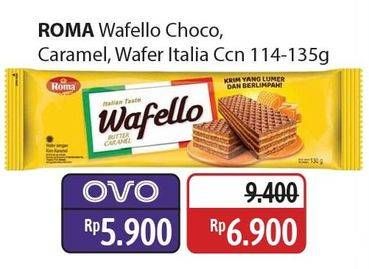 Promo Harga Roma Wafello Choco Blast, Butter Caramel 114 gr - Alfamidi
