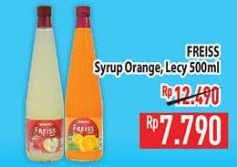 Promo Harga FREISS Syrup Squash Lychee, Orange 500 ml - Hypermart