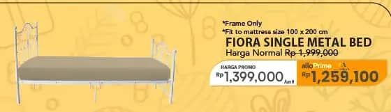 Promo Harga Trans Living Fiora Single Metal Bed  - Carrefour