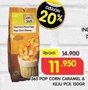 Promo Harga 365 Pop Corn Caramel, Cheese 150 gr - Superindo