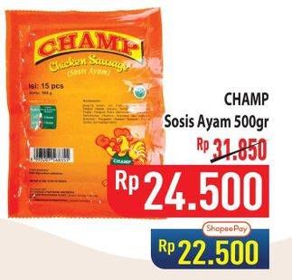 Promo Harga Champ Sosis Ayam 500 gr - Hypermart