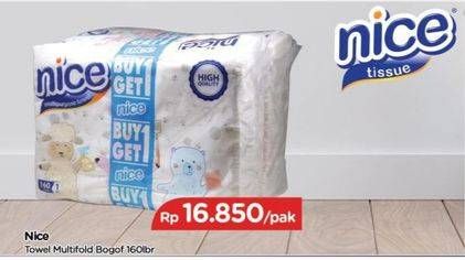 Promo Harga NICE Towel Tissue Multipurpose 160 pcs - TIP TOP