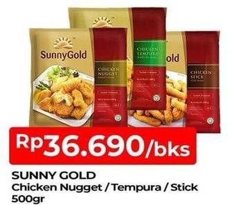 Promo Harga SUNNY GOLD Chicken Nugget/Tempura/Stick 500g  - TIP TOP