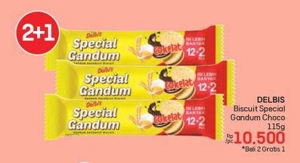 Promo Harga Delbis Special Gandum Cokelat 115 gr - LotteMart