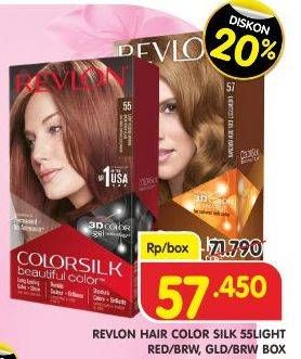 Promo Harga REVLON Hair Color Brown Gold, Light Red, Brown  - Superindo