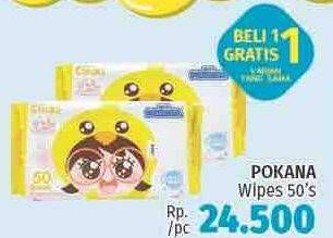 Promo Harga POKANA Baby Wipes 50 pcs - LotteMart