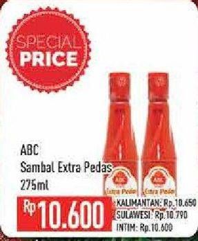 Promo Harga ABC Sambal Extra Pedas 275 ml - Hypermart