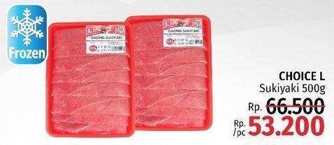 Promo Harga CHOICE L Sukiyaki 500 gr - LotteMart