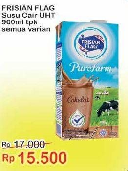 Promo Harga FRISIAN FLAG Susu UHT Purefarm Swiss Chocolate 900 ml - Indomaret