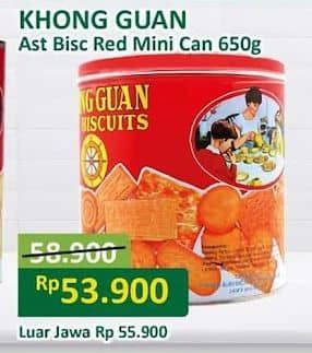 Promo Harga Khong Guan Assorted Biscuit Red Mini 650 gr - Alfamart