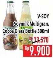 Promo Harga V-SOY Soya Bean Milk Multi Grain, Cocoa 300 ml - Hypermart