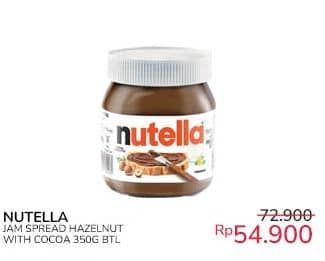 Promo Harga Nutella Jam Spread Chocolate Hazelnut 350 gr - Indomaret