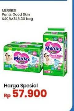 Promo Harga Merries Pants Good Skin L30, M34, S40 30 pcs - Indomaret