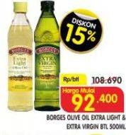 Promo Harga Borges Olive Oil Extra Light, Extra Virgin 500 ml - Superindo