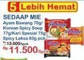 Promo Harga Ayam Bawang 70gr / Korean Spicy Soup 77g / Kari Spesial 75r / Spicy Laksa 83gr  - Indomaret