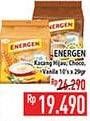 Promo Harga Energen Cereal Instant Kacang Hijau, Chocolate, Vanilla per 10 sachet 30 gr - Hypermart