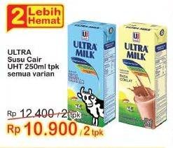 Promo Harga ULTRA MILK Susu UHT All Variants 250 ml - Indomaret