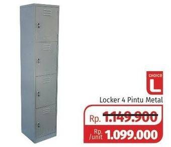 Promo Harga CHOICE L Locker 4 Pintu Metal  - Lotte Grosir