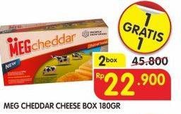 Promo Harga MEG Cheddar Cheese per 2 box 180 gr - Superindo