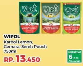 Promo Harga Wipol Karbol Wangi Lemon, Cemara, Sereh Jeruk 750 ml - Yogya