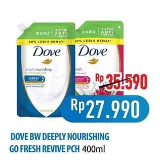 Promo Harga Dove Body Wash Deeply Nourishing, Go Fresh Revive 400 ml - Hypermart