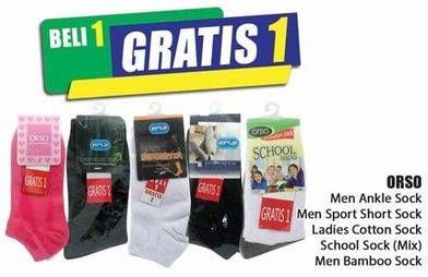 Promo Harga ORSO Kaos Kaki Men Ankle, Men Sport Short, Ladies Cotton, School, Men Bamboo  - Hari Hari