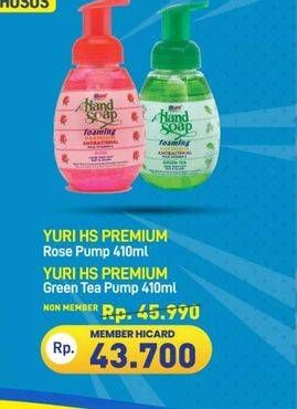 Promo Harga Yuri Hand Soap Foaming Rose, Green Tea 410 ml - Hypermart