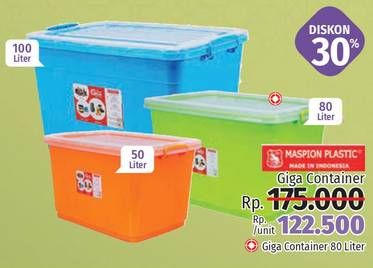 Promo Harga MASPION Giga Container Box  - LotteMart