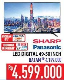 Promo Harga Sharp / Panasonic LED Digital 49 - 50 inch  - Hypermart