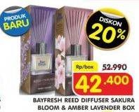 Promo Harga BAYFRESH Reed Diffuser Regular Sakura Bloom, Amber Lavender  - Superindo