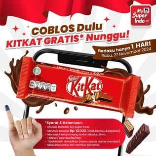 Promo Harga Coblos Dulu Kitkat Gratis Nuggu  - Superindo