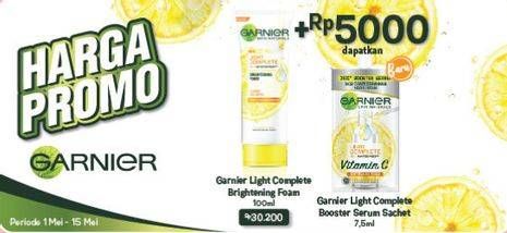 Promo Harga GARNIER Light Complete Brightening Foam 100 ml - Alfamart
