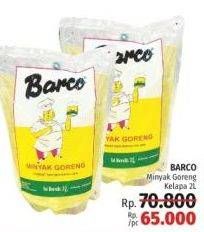 Promo Harga BARCO Minyak Goreng Kelapa 2000 ml - LotteMart