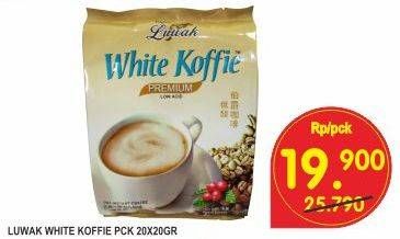 Promo Harga Luwak White Koffie 20 sachet - Superindo