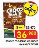 Promo Harga CHOCO MANIA Choco Mania Delicio Classic Cookies 225 gr - Superindo