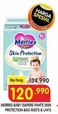 Promo Harga Merries Pants Skin Protection L44, M50 44 pcs - Superindo