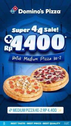 Promo Harga Super 4.4 Sale  - Domino Pizza