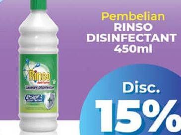 Promo Harga RINSO Laundry Disinfektan 450 ml - Hypermart