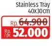 Promo Harga Toyaki Stainless Tray 40x30 Cm  - Lotte Grosir