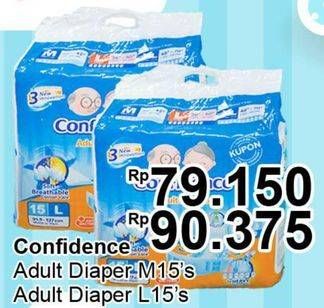Promo Harga CONFIDENCE Adult Diapers Perekat M15  - TIP TOP