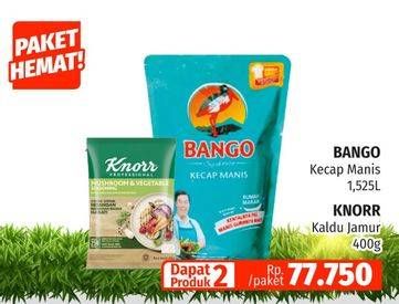 Promo Harga BANGO Kecap Manis + KNORR Kaldu Rasa Jamur dan Sayuran   - Lotte Grosir