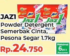 Promo Harga ATTACK Jaz1 Detergent Powder Semerbak Cinta, Pesona Segar 1700 gr - Yogya