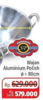 Promo Harga SP Wajan Aluminium Polish, 80cm / 32inch  - Lotte Grosir